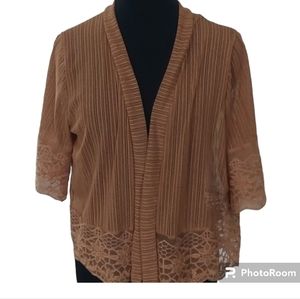 Lace Sheer Crochet Cardigan Bolero Cover Up Lightweight Womens Size M